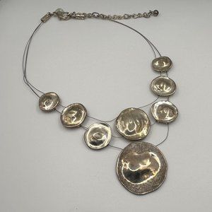 Silver Toned Disc Necklace (Chico's)